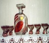 Art Deco vermutlich Val Saint Lambert Flasche mit Korken