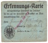 1919 Erkennungskarte university of Frankfurt am Main Germany Idn