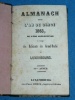 Almanach pour lan de Grace 1863 Luxembourg grgorienne Habitant