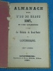 Almanach pour lan de Grace 1867 Luxembourg grgorienne Habitant