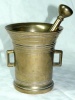 Antique mortar with pestle brass Mrser Mortier antique Messing
