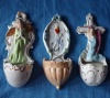 3 Biskuit Weihwasserkessel Behlter Becken Germany Holy water