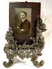 Antique ornate picture frame made tin zinc with angel Mehlert 19