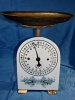 Old Gloria kitchen scale enamelled scale front 28,5 cm