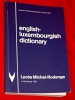English Luxembourgish Dictionary 1982 Lycee Michel Rodange Luxem
