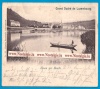 Ehnen Moselle 1904 Luxembourg Fischerboot Barque pcheurs Panora